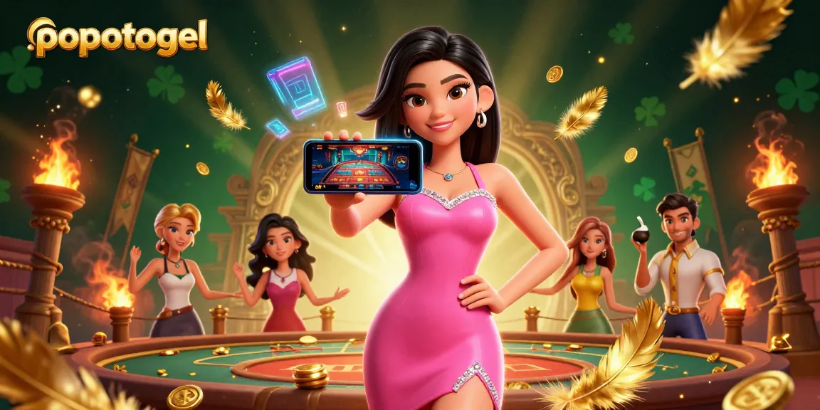 Engage with popotogel through a vibrant 3D illustration featuring immersive live dealer casino gameplay excitement.