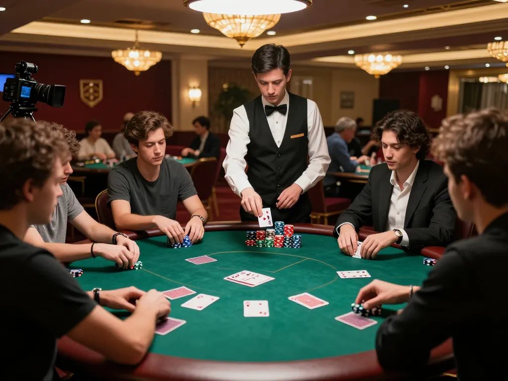 Engaged players at a high-stakes poker table, showcasing strategic gameplay at trang chủ cm88 casino.