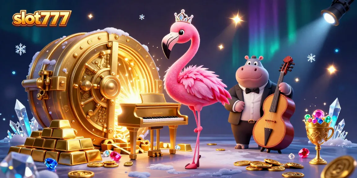 Spin to win big with slot777 in an extravagant casino scene full of treasures and fun.
