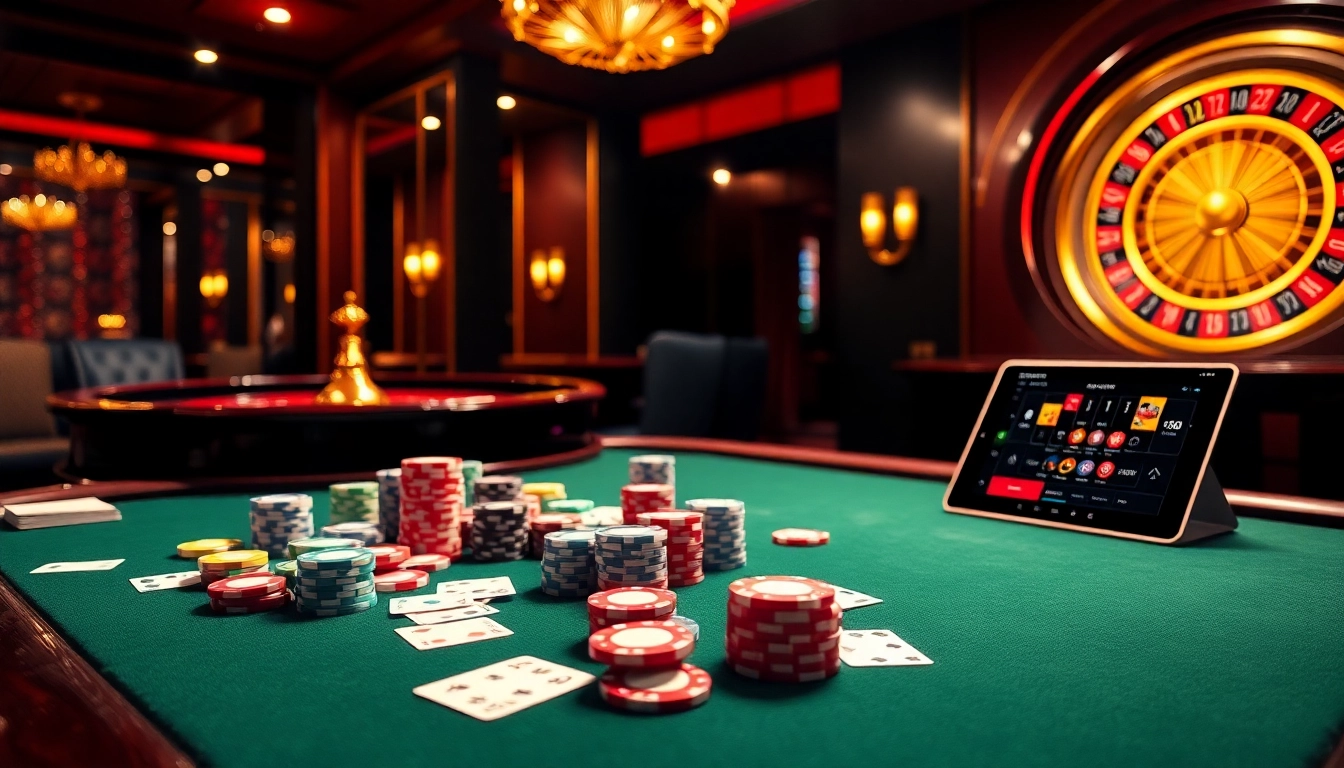 SODO CASINO poker table scene with vibrant chips and thrilling gambling atmosphere