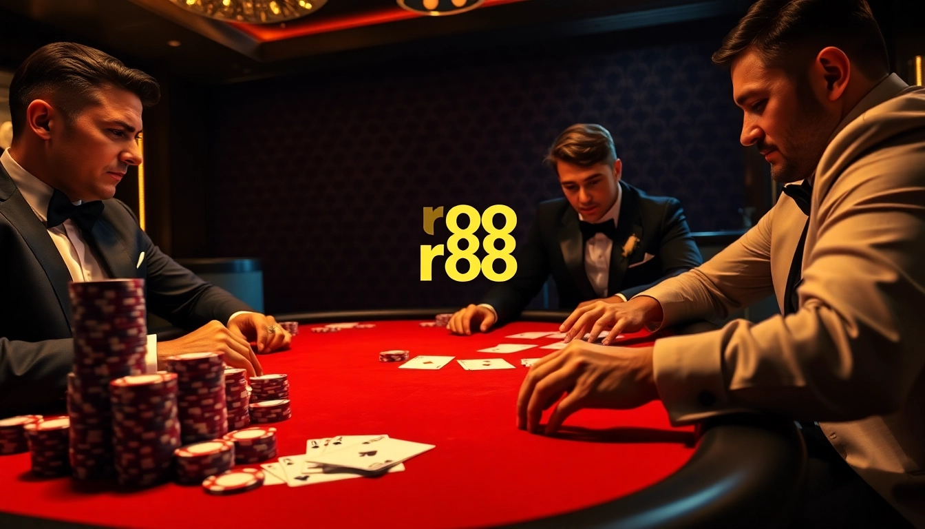 Experience the excitement of high-stakes poker at rr 88 with luxurious table settings and thrilling gameplay.