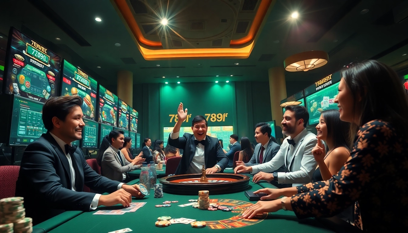 Exciting online gambling scene at 789f featuring players engaged in live games and vibrant interactions.