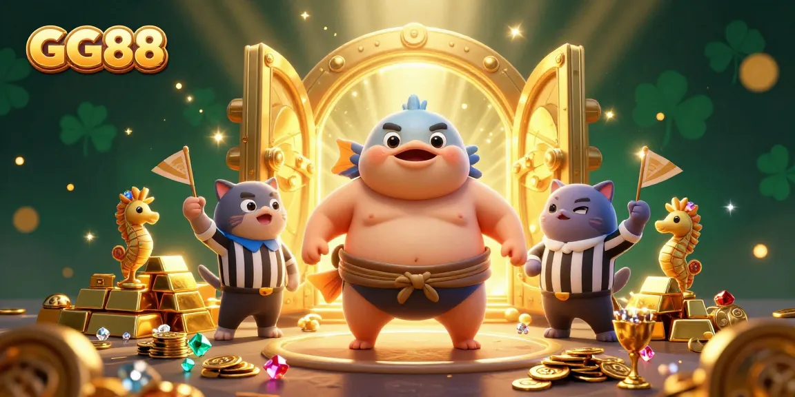 GG88 offers thrilling casino actions with a lively underwater scene featuring unique characters.