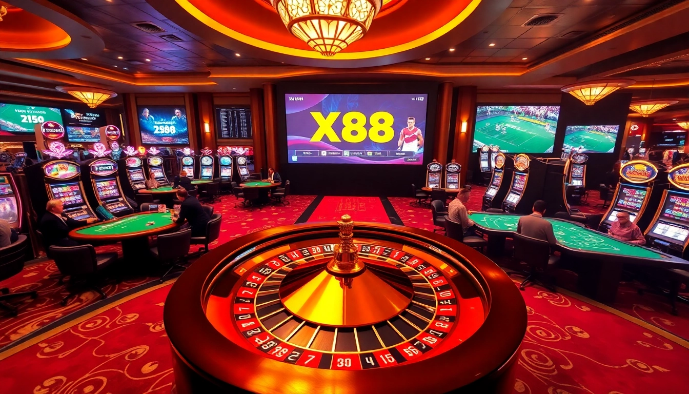 Engaging in exciting games at X88 - the top Asian online gambling platform with luxury casino tables.