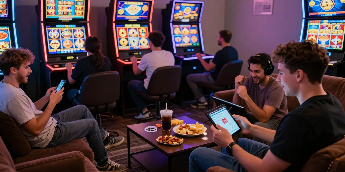 Para pemain menikmati situs slot gacor dengan kegembiraan di ruang tamu yang nyaman.