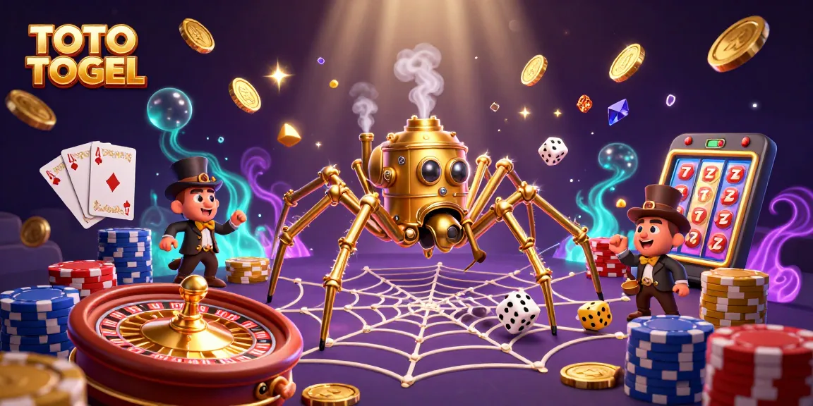 TOTO TOGEL menciptakan suasana menarik dengan laba-laba steampunk dan elemen kasino lainnya untuk pengalaman bermain yang mendebarkan.