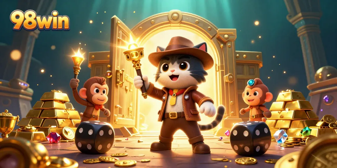 Engage with dynamic golden treasures and gaming elements at 98win casino platform