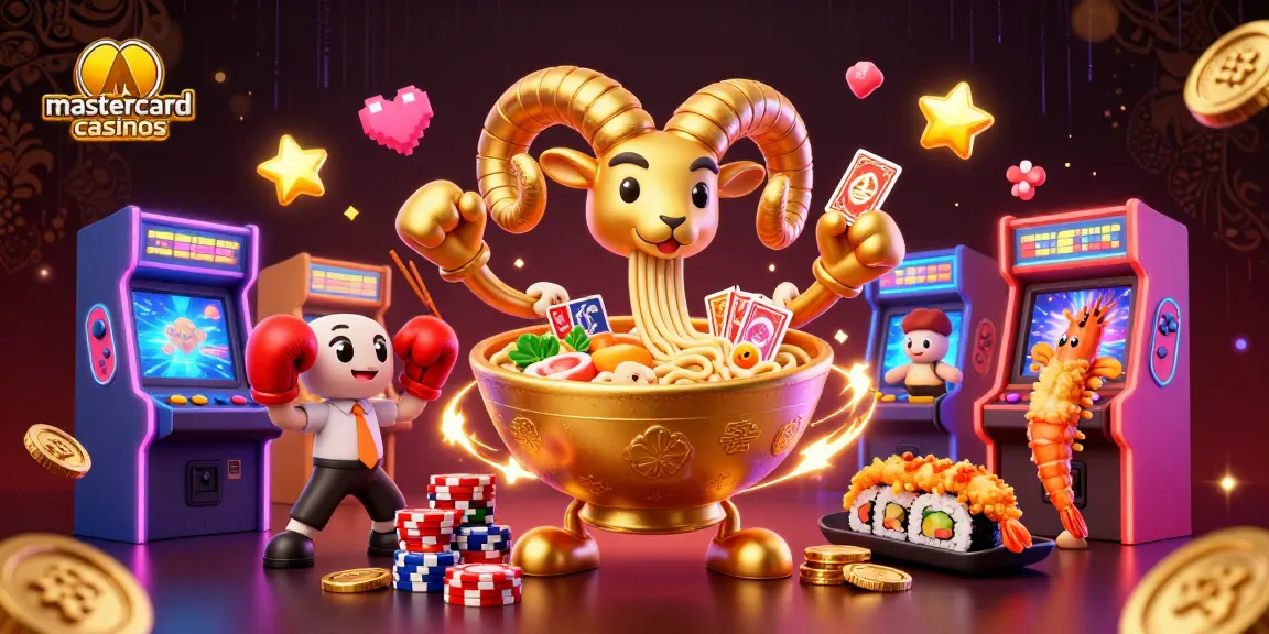 Experience thrills at mastercard casinos with this vibrant 3D casino illustration.