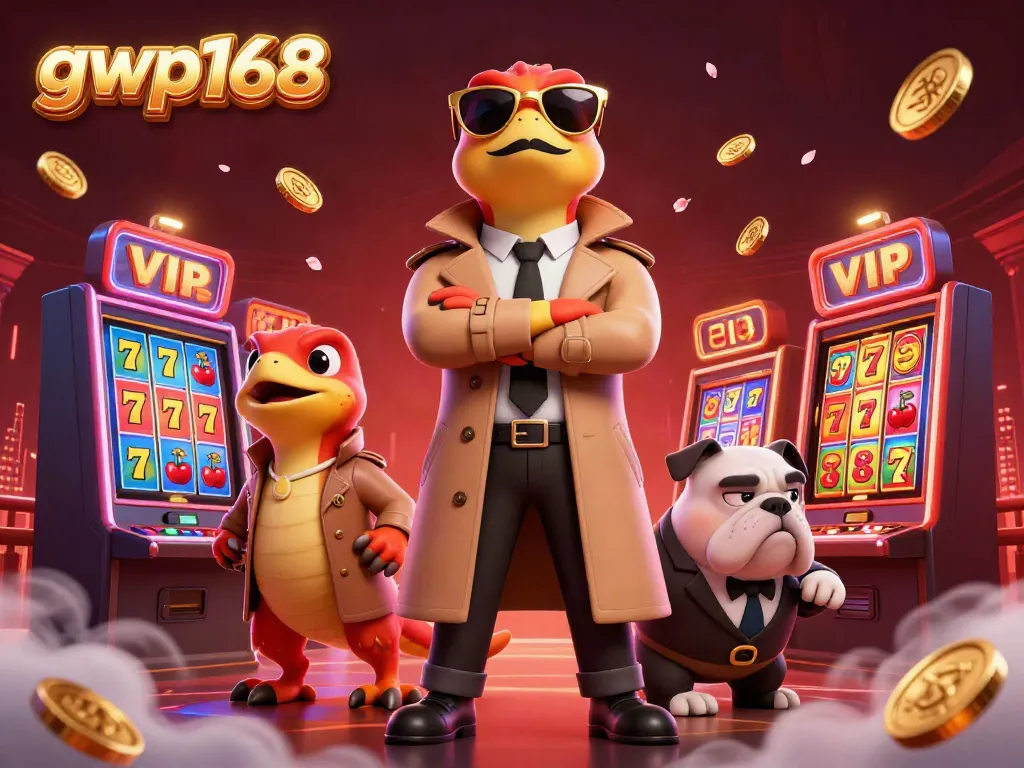 Raptors berpura-pura menjadi manusia memasuki lounge VIP gwp168 dengan elemen kasino yang semarak.