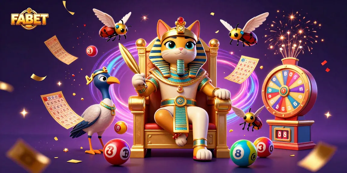 Experience thrilling lottery action with FABET, featuring lively characters and vibrant game elements!
