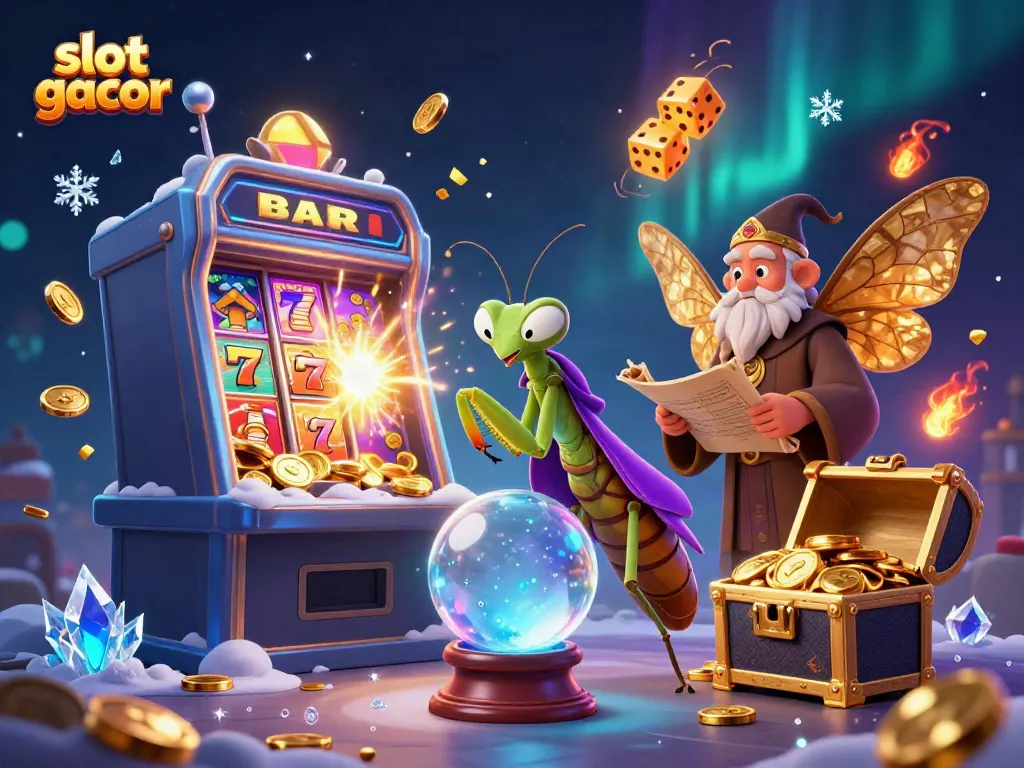 Engage in slot gacor action with cartoon fortune tellers and mystical elements.