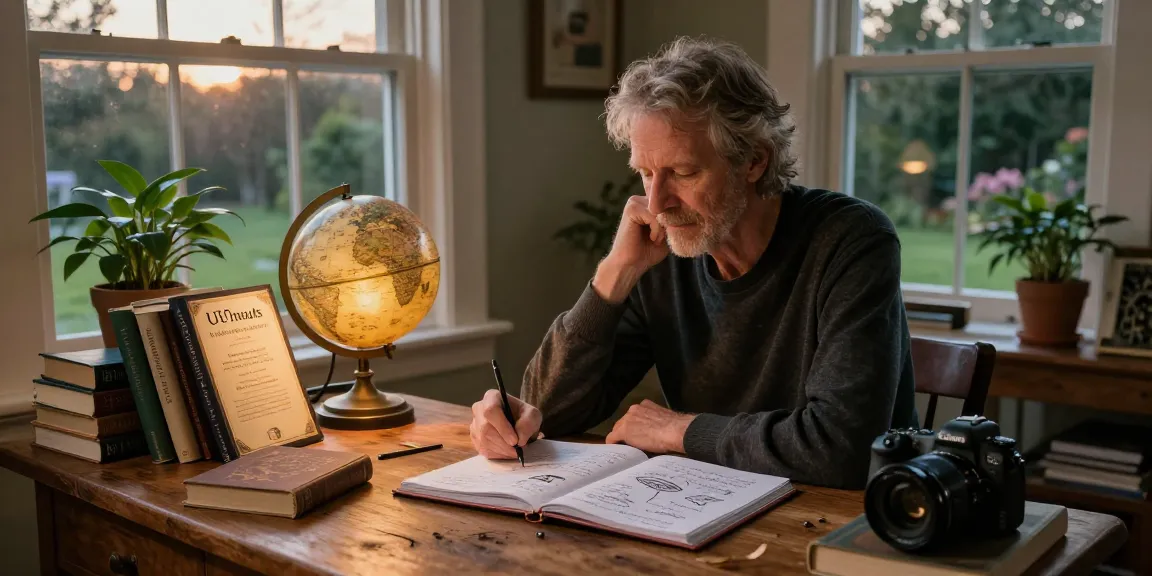 T Allen Greenfield at his desk surrounded by spirituality and UFO books, representing https://tallengreenfield.com.