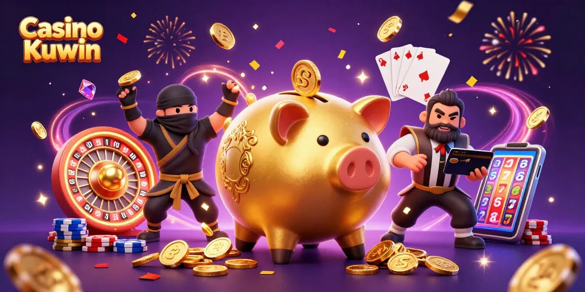 Casino Kuwin players enjoying luck with stunning golden elements and exciting game features.