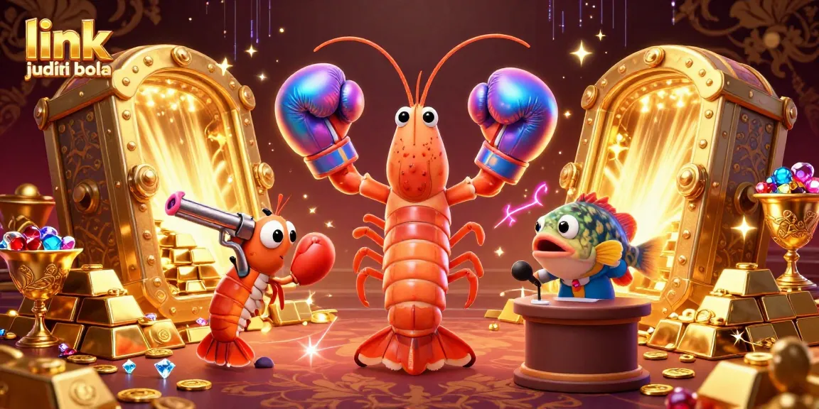 Engage with exciting sports betting on link judi bola featuring vibrant characters and gold treasures.