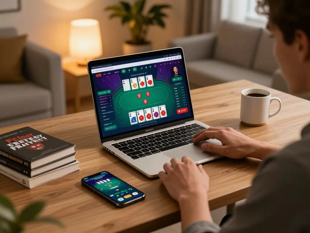 Engaging gameplay on n188 poker platform with vibrant interface and strategy notes