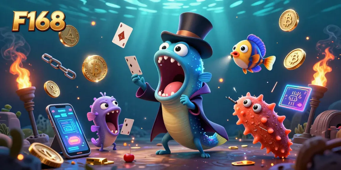 Engage in thrilling gameplay at F168 with a vibrant underwater magic scene featuring unique characters.