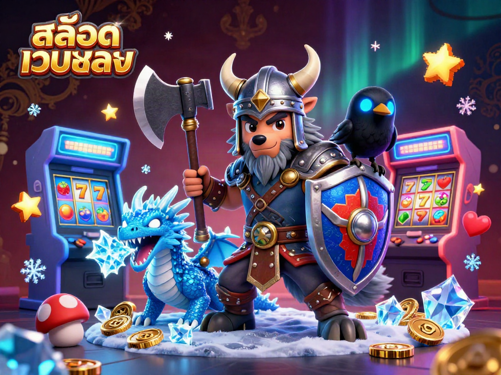 Experience thrilling action with สล็อตเว็บตรง as a Viking wolf warrior, dragon, and raven conquer slot machines and arcade games.