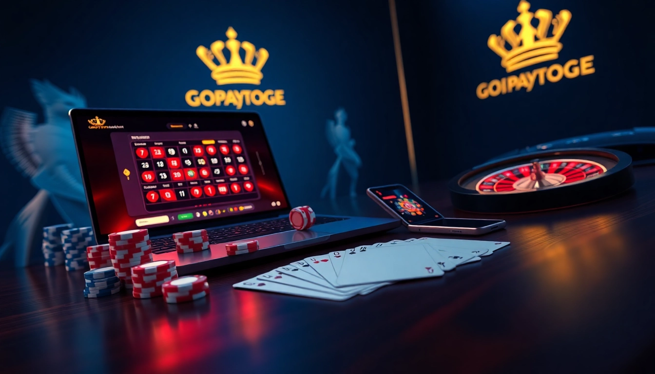 Gopaytogel interface showcasing fast secure online toto bets with dynamic poker chips and digital transaction display