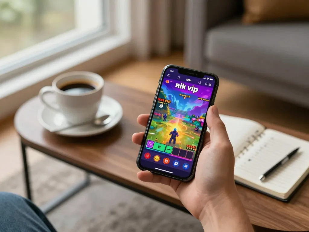 Player actively using the rik vip app for thrilling online gambling experience.