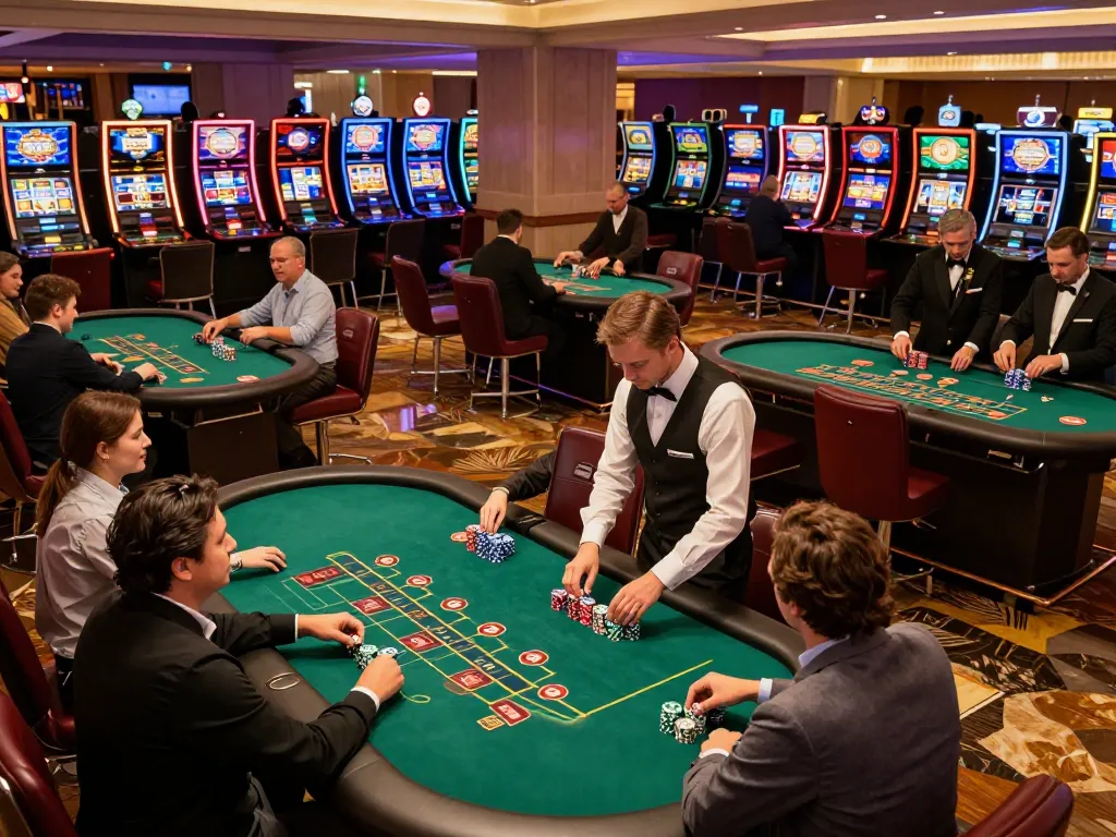 Players engaging in blackjack on the casino floor at Go 88, illustrating strategic bets and vibrant atmosphere