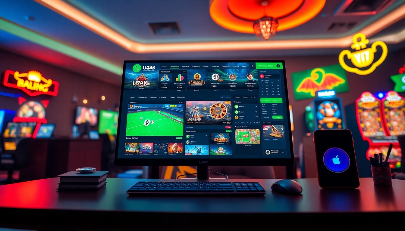 Engaging online gaming interface showcasing UU88's diverse betting options and secure transactions.