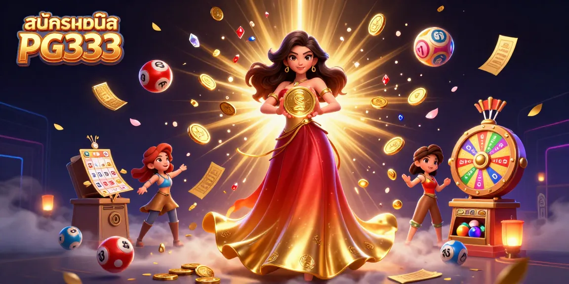 Join the excitement of สมัครสมาชิก PG333 while winning big with golden coins and vibrant lottery elements.