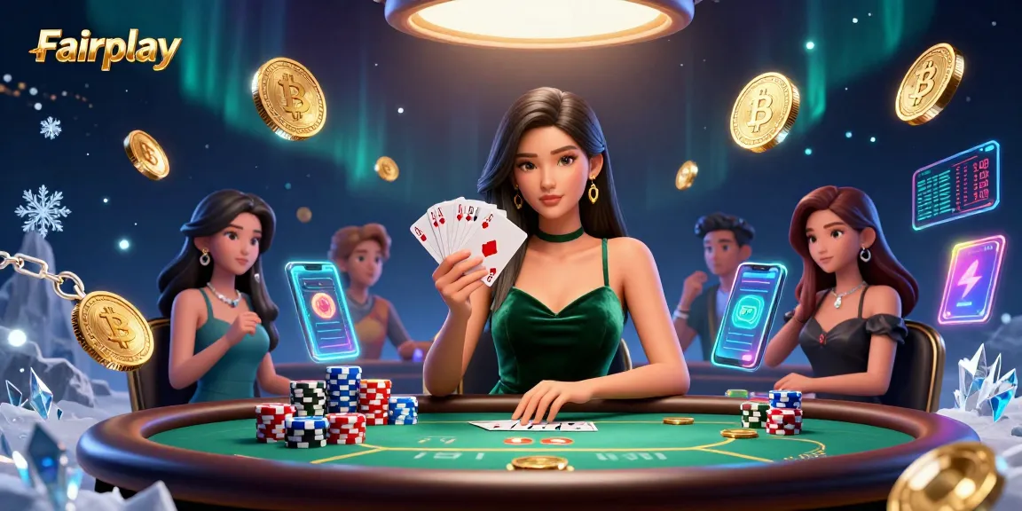 Engage in strategic Fairplay poker with our stunning illustration showcasing skill and excitement.
