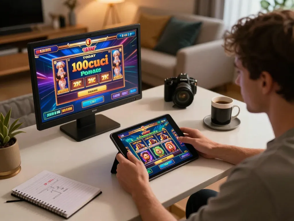 Bergabung dengan promosi 100cuci hari ini di tablet semasa sesi permainan dalam talian