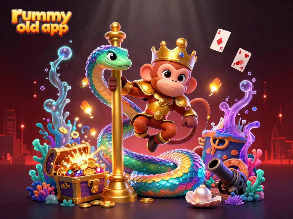 Engage with rummy old app gameplay amidst vibrant fantasy elements