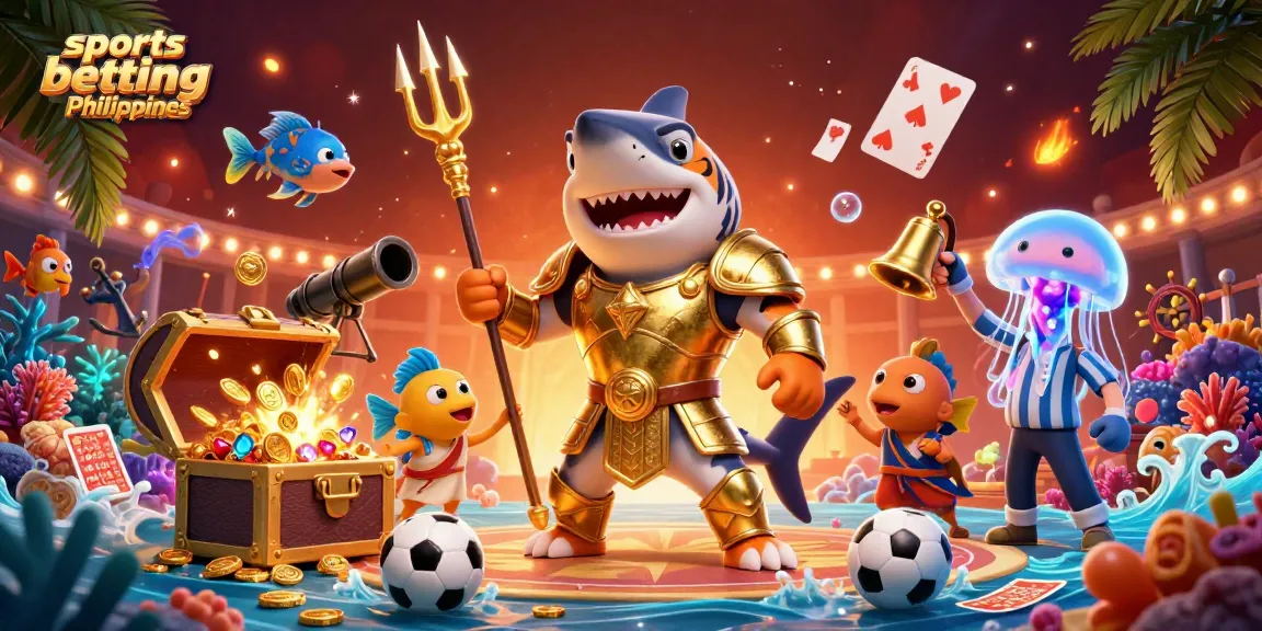 Experience thrilling sports betting Philippines with an artistic depiction of underwater casino excitement.