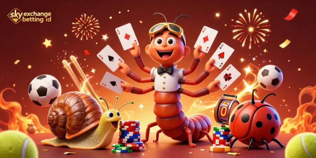 Experience thrilling action with the sky exchange betting id in this engaging 3D casino scene.