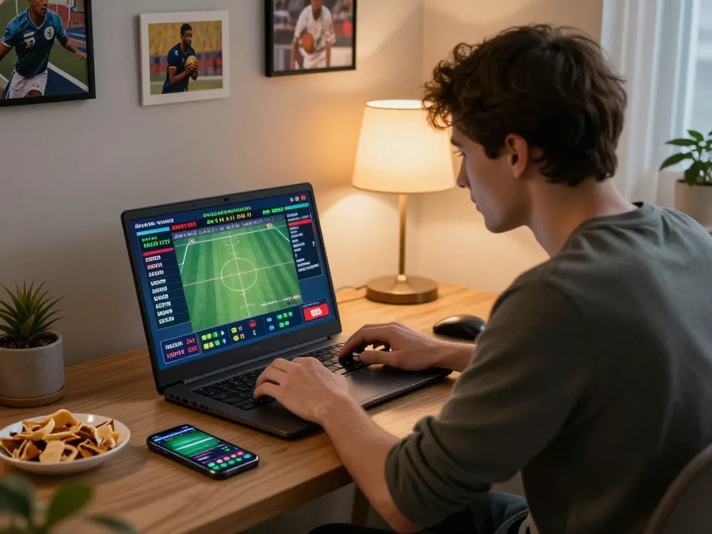 Engaging sports betting moment on luck88com with live odds and player strategy.