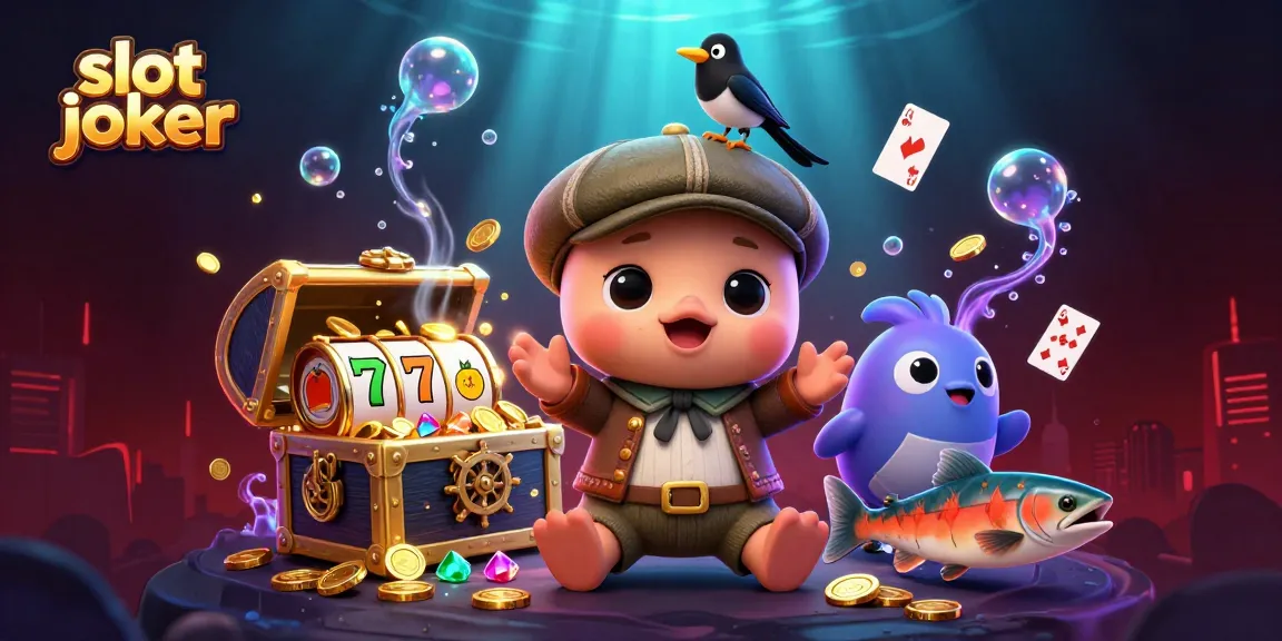 Play and win with slot joker among vibrant underwater treasures in this exciting casino scene.