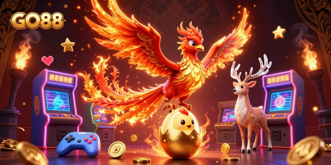 Experience captivating gaming elements with GO88's thrilling casino atmosphere featuring dynamic characters and action!