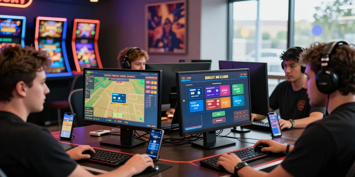 Engaging scene of players at credit card casinos UK, showcasing vibrant gameplay and user-friendly interfaces.