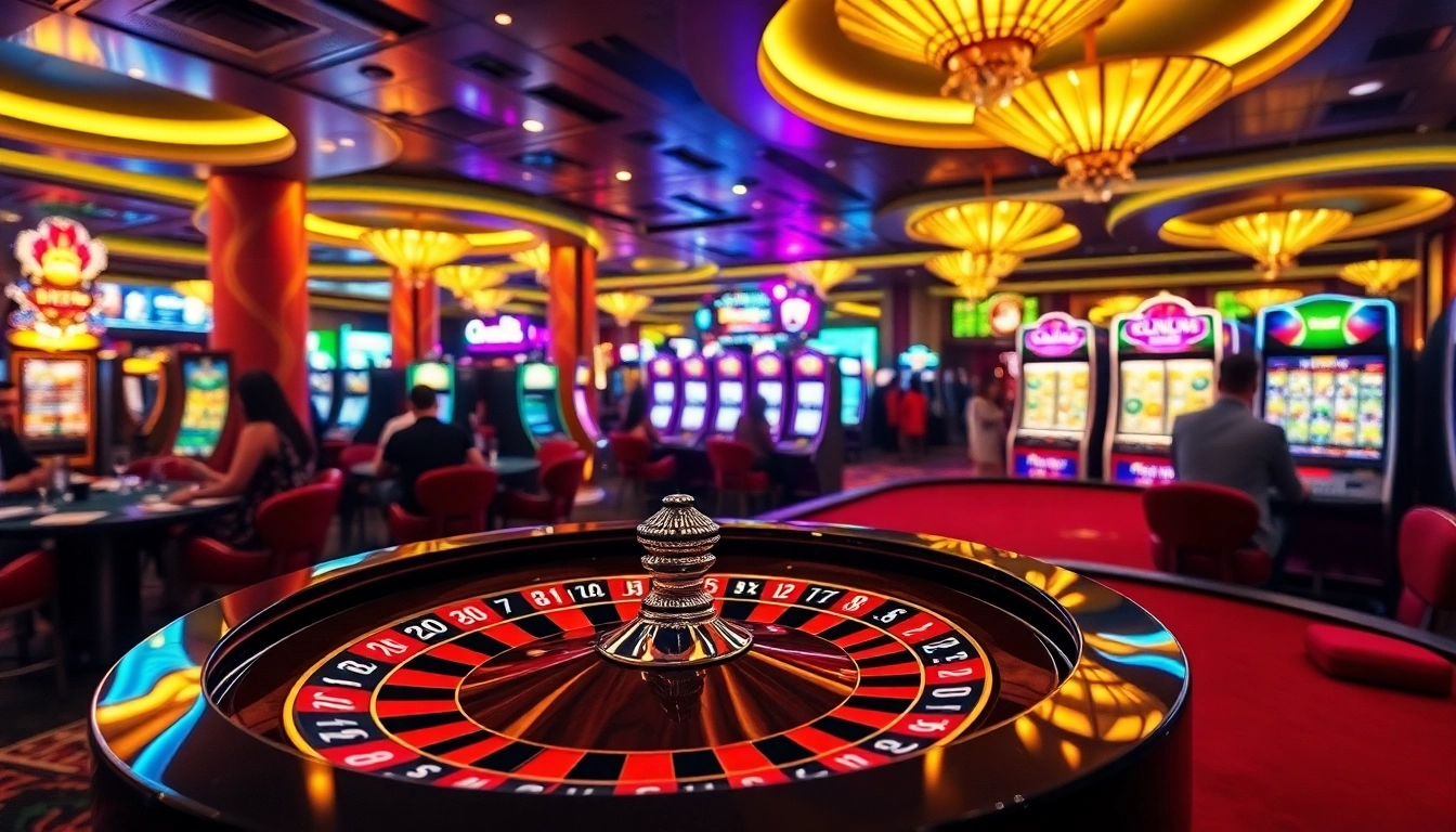 Players engaging with the idnslot game at a vibrant casino table filled with excitement and winning potential.
