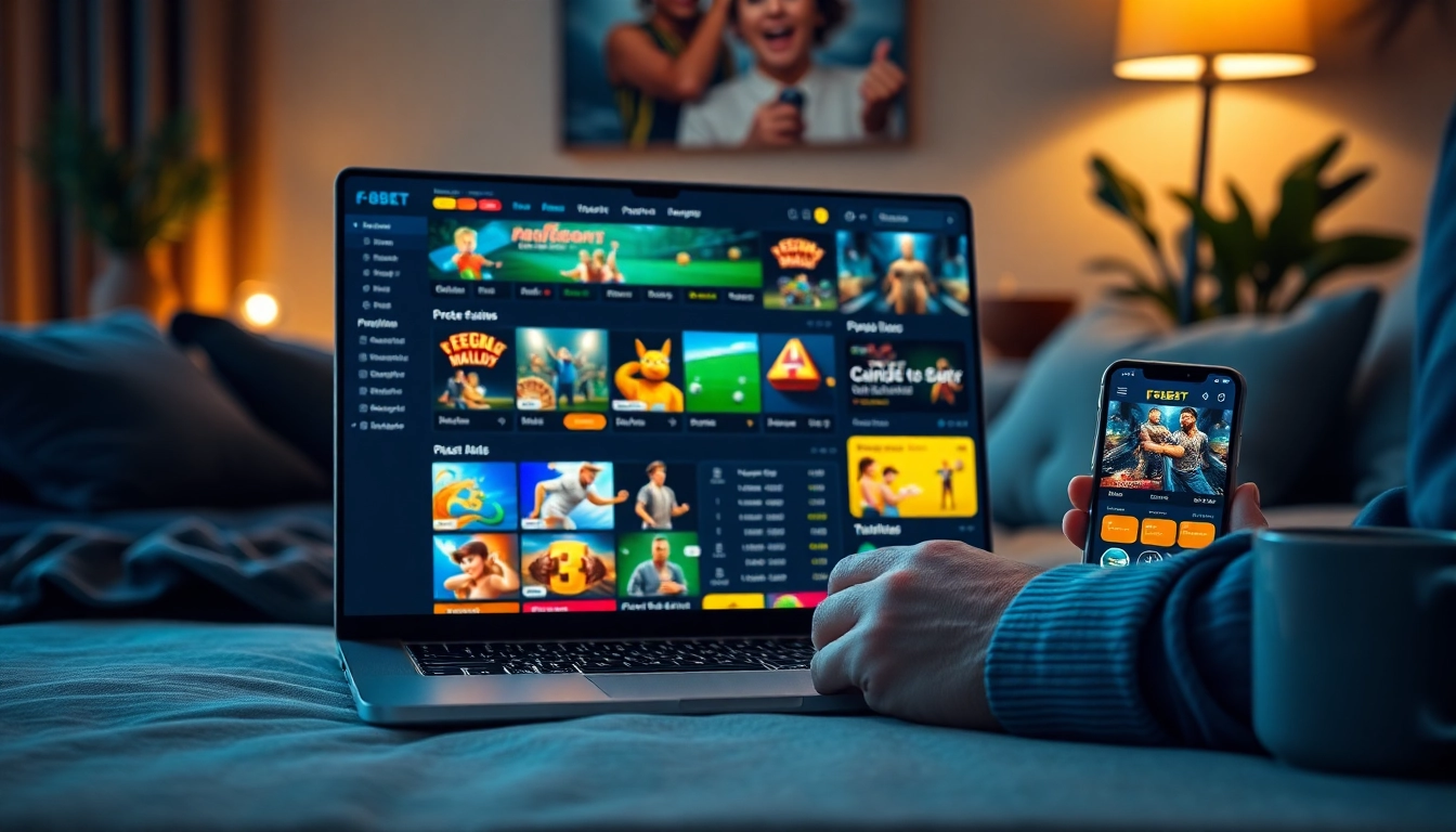 Engaging online betting platform interface from https://f8beta2.support/ displayed on a modern laptop.