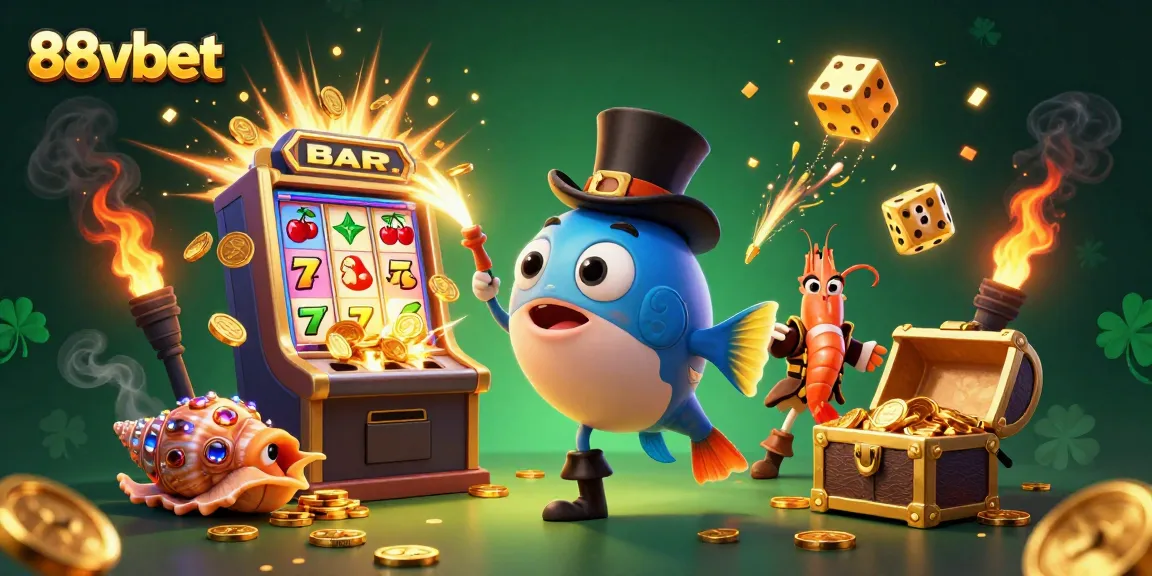 Engage in thrilling games at 88vbet with a dynamic scene of an anglerfish, shrimp, and sea snail attracting golden coins.