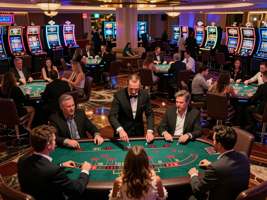 Exciting gameplay at dn88 blackjack table with enthusiastic players and dynamic casino atmosphere.