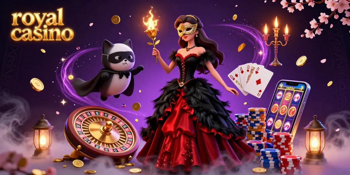 Experience the thrill of royal casino with this vibrant 3D illustration showcasing gaming excitement.