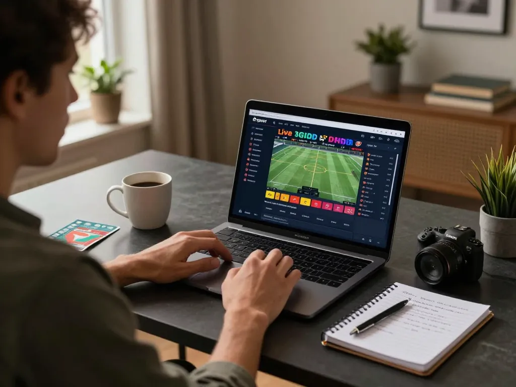 Enjoying online betting on Bsport while analyzing winning strategies in a cozy home setup.