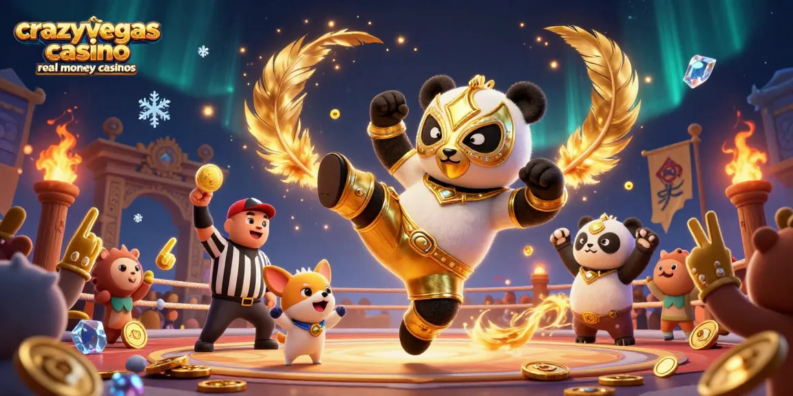 Experience excitement at crazyvegas casino real money casinos featuring vibrant characters and dynamic gaming elements.