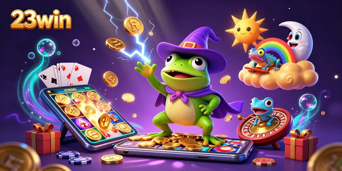 Engage with thrilling 23win gaming experience featuring action-packed casino elements and vibrant characters.