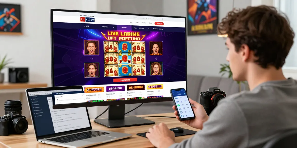 Juragan77, pengguna terlibat dalam permainan togel online dengan antusiasme di ruang nyaman.