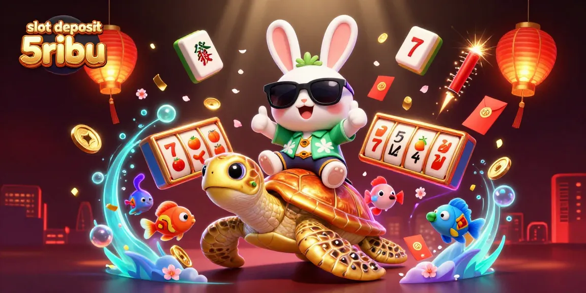 Engage with slot deposit 5ribu options while enjoying the vibrant 3D casino illustration