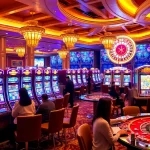 Players enjoying exciting wins at situs gacor slot machines in a vibrant casino atmosphere.