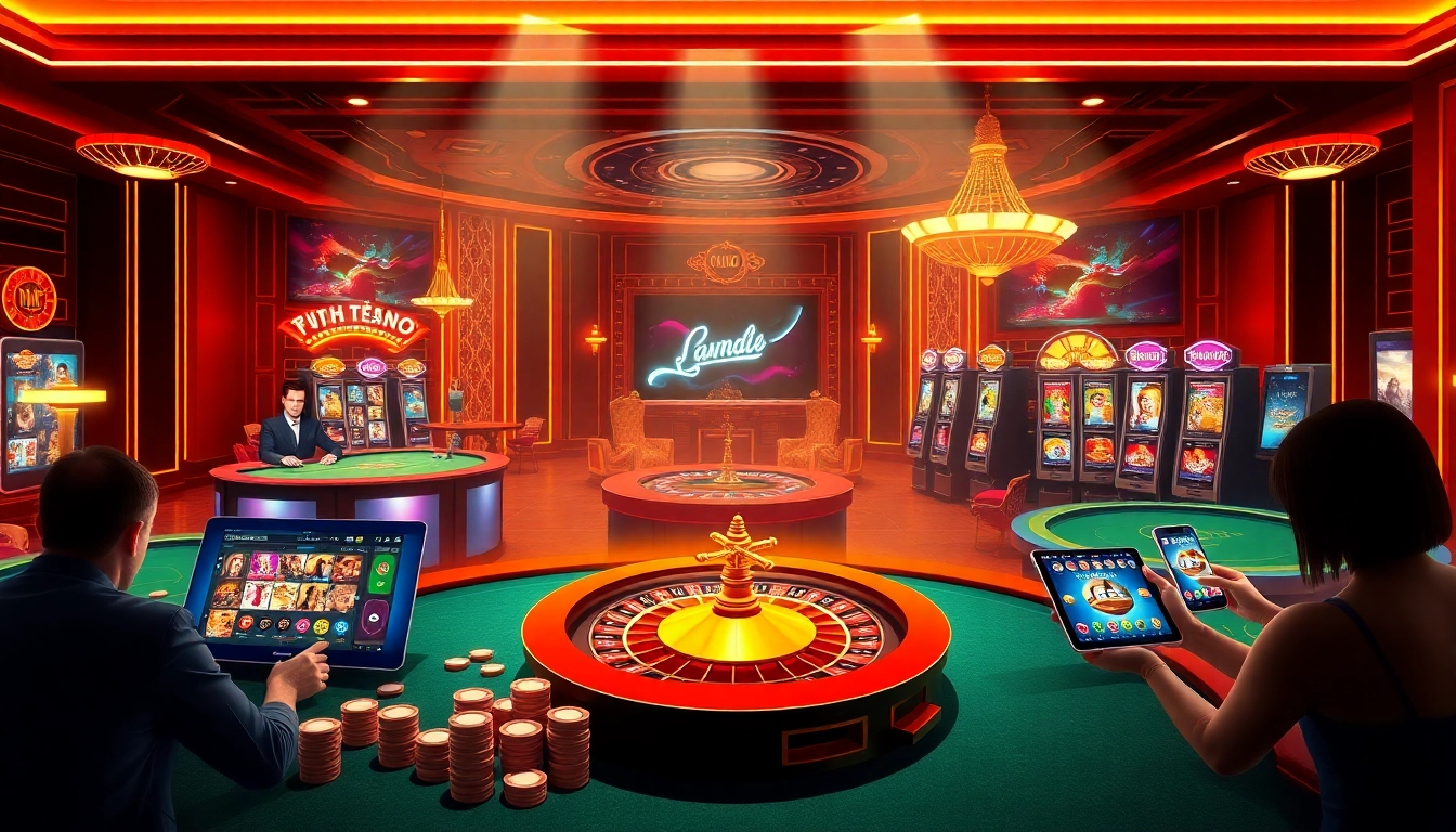 Experience thrilling gaming at Trang Chủ XIN88 with engaging table games and vibrant slot machines.