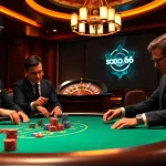 Experience the thrill of SODO 66 at a vibrant casino poker table full of excitement.