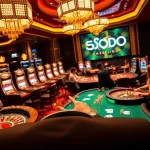 SODO CASINO players enjoying an exciting night at elegantly designed tables in a vibrant atmosphere.