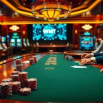 The hidden wiki 2026 themed casino scene with poker chips and players engaged in a thrilling game.